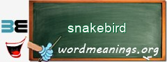 WordMeaning blackboard for snakebird